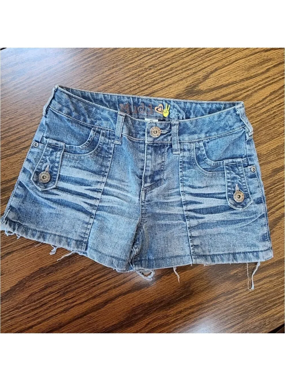 Mudd Girl's Denim Shorts Size 14 EUC Blue